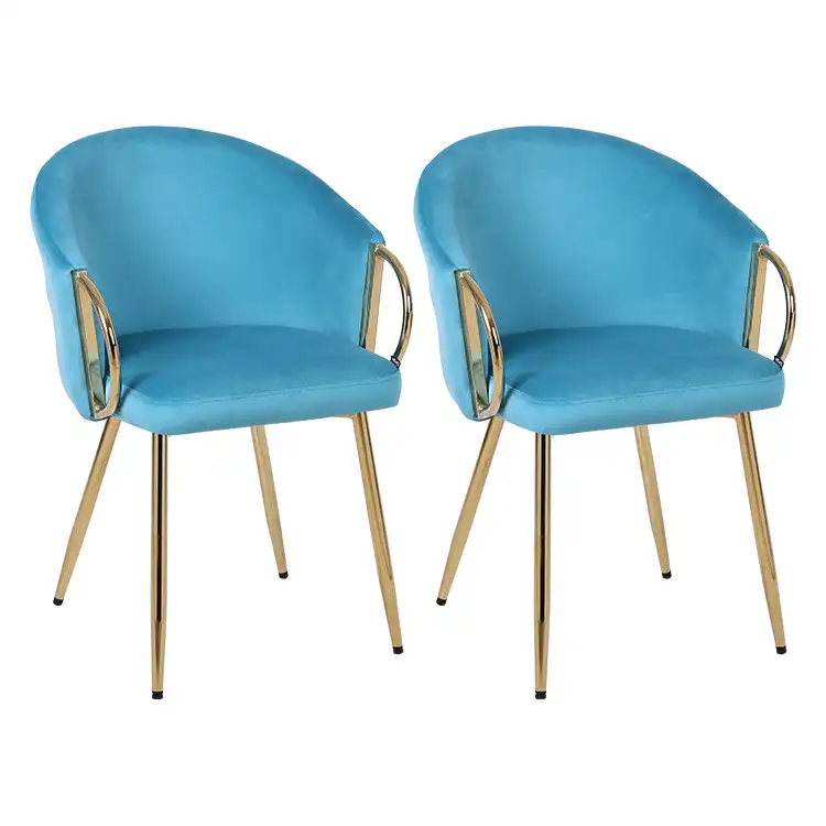 Modern Cream Metal Leg Dining Chair