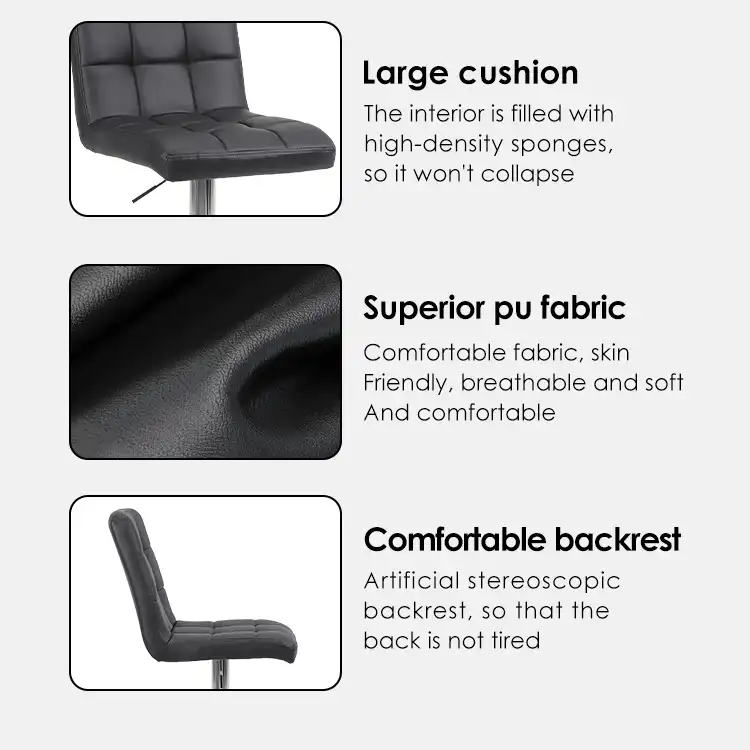 Black high bar stools Black high bar stools