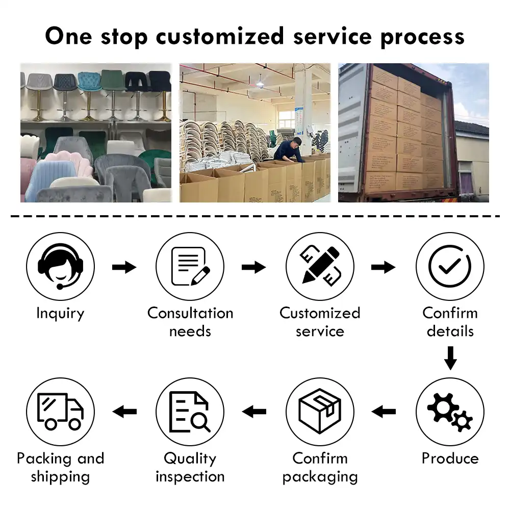 Modern Cream Metal Leg Dining Chair