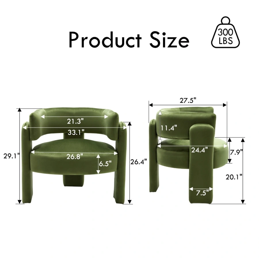 Green single sofa chair