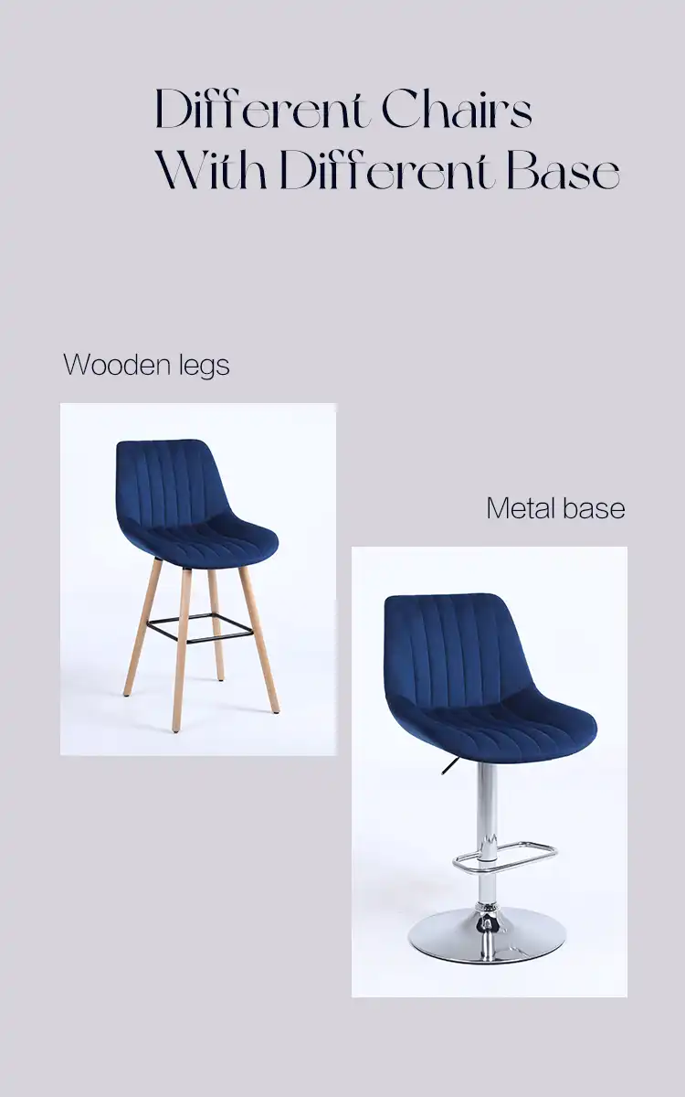 Grey Velvet Bar Chair