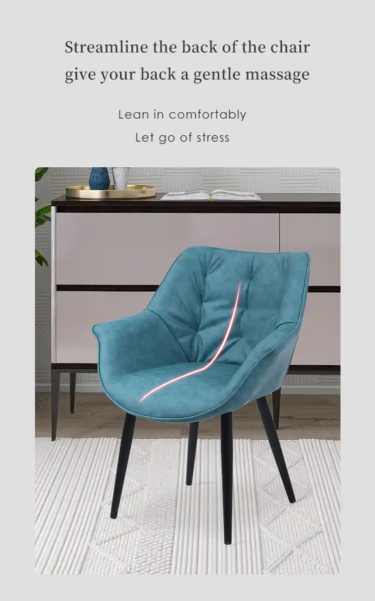 Modern kitchen light blue dining chair velvet