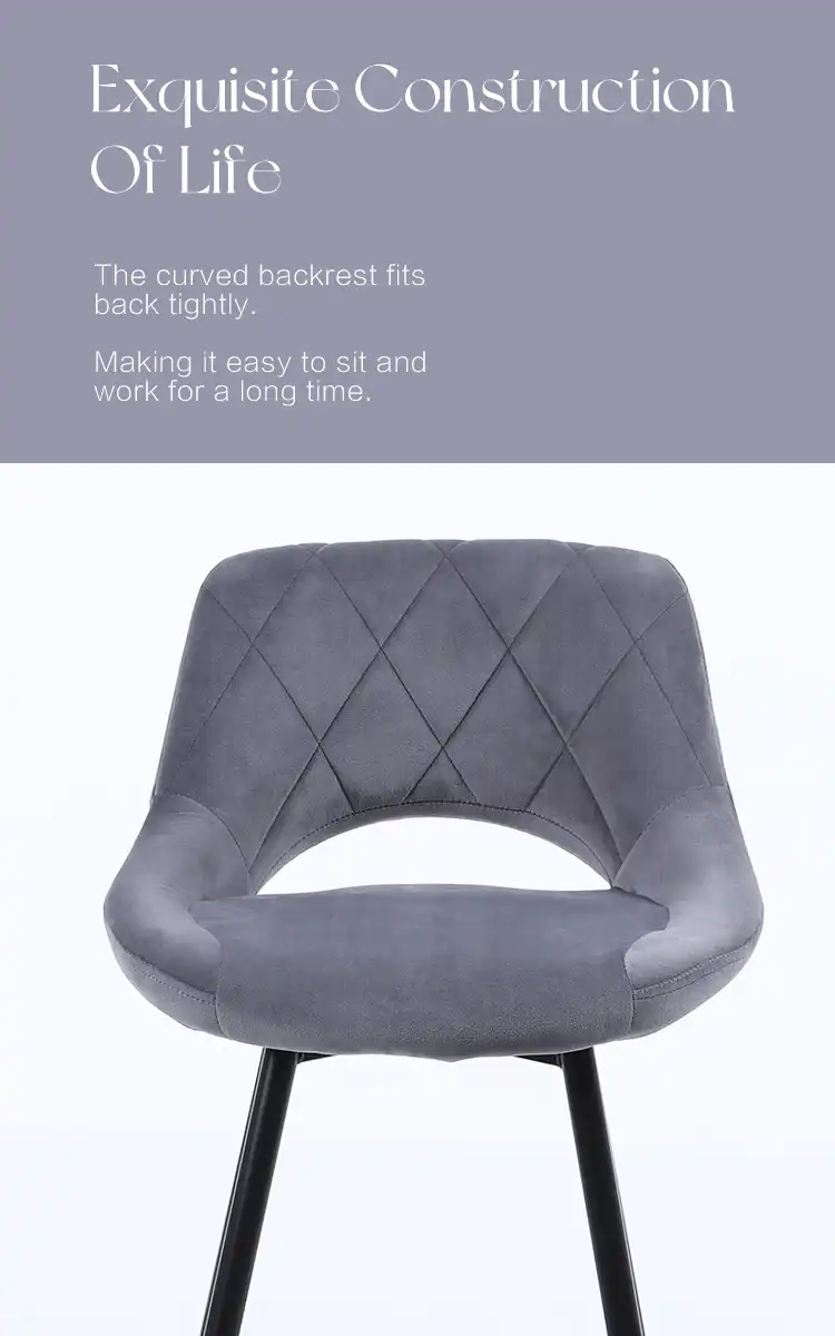Grey Modern Velvet Bar Chair Grey Modern Velvet Bar Chair