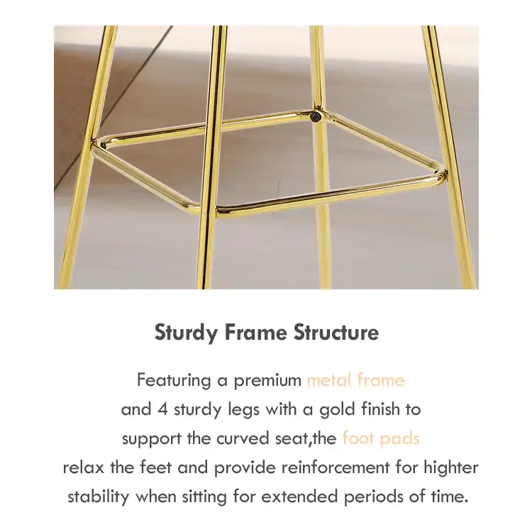 Shell shape metal bar stools