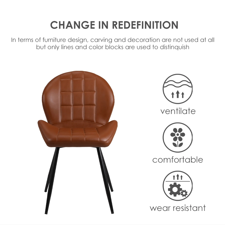 Pu leather dining chair