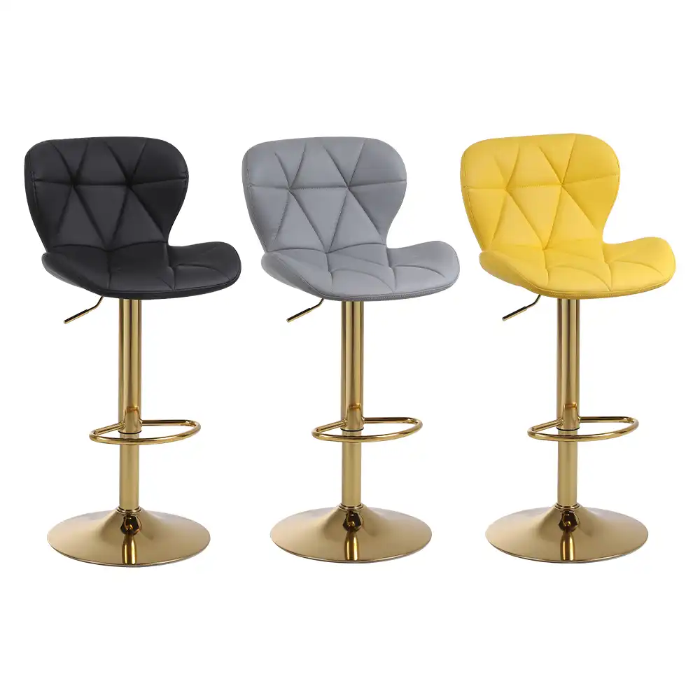 Yellow swivel counter stools