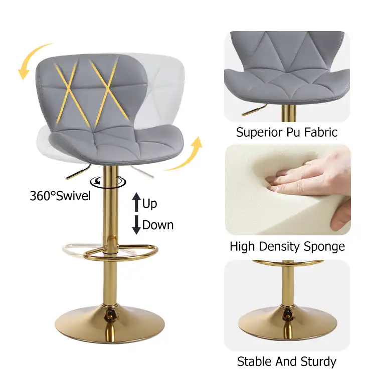 Yellow swivel counter stools
