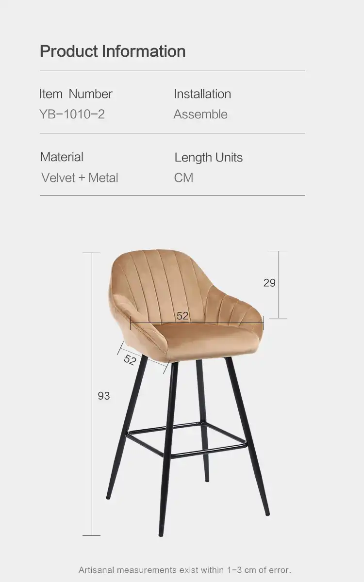 velvet mustard yellow counter stool
