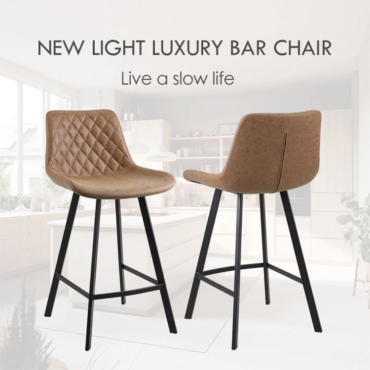 high quality leather bar chair
