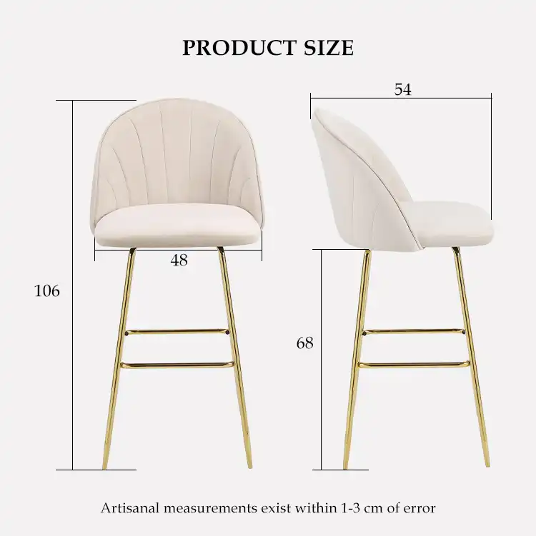 Shell shape metal bar stools