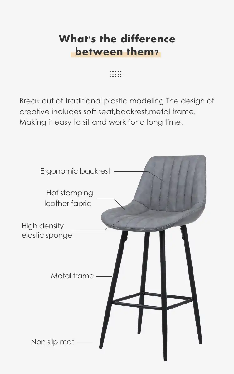 grey velvet bar chair