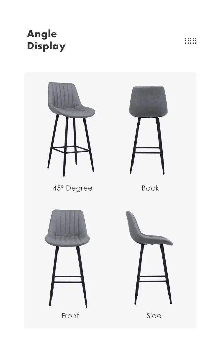 grey velvet bar chair