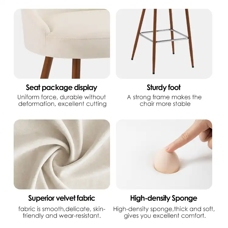 Shell shape metal bar stools