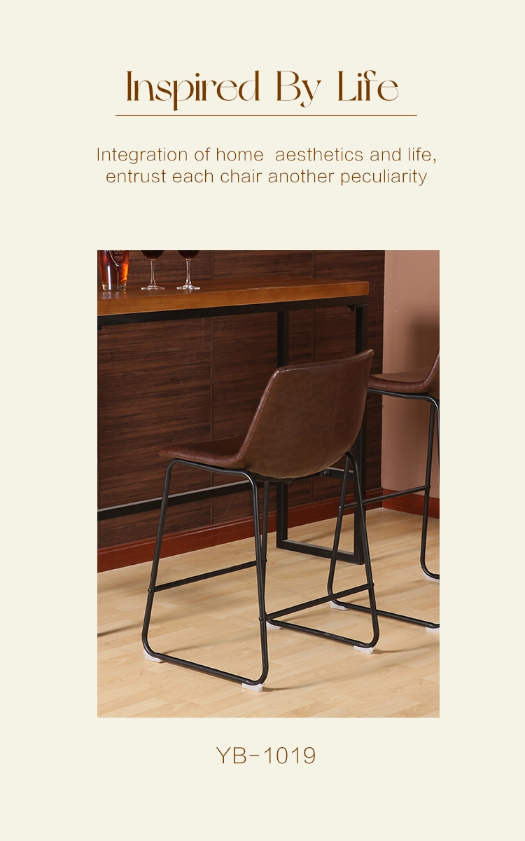 leather and metal bar stools