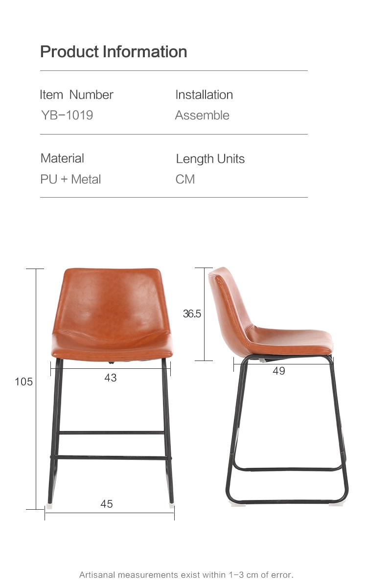 leather and metal bar stools
