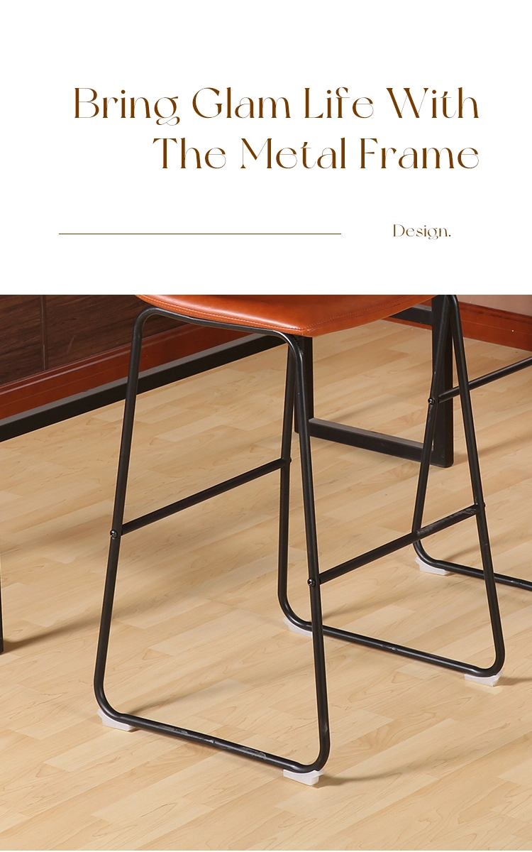 leather and metal bar stools