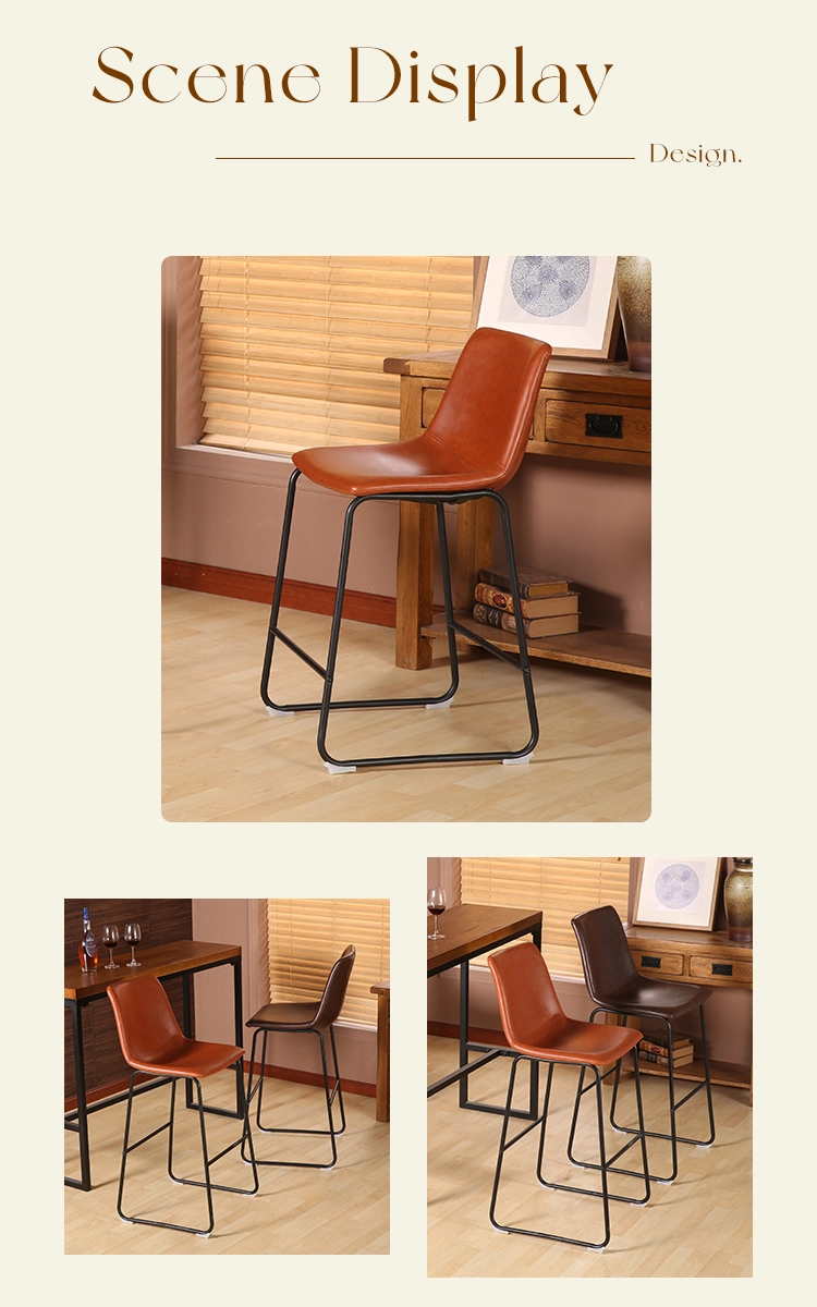 leather and metal bar stools