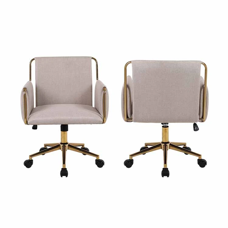 Light color upholstered office chair