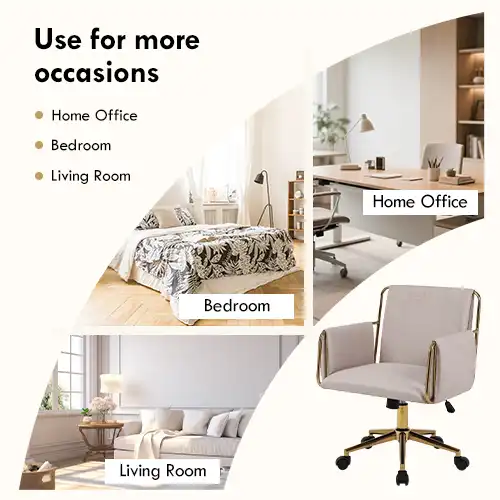 Light color upholstered office chair