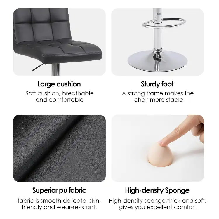 Black high bar stools