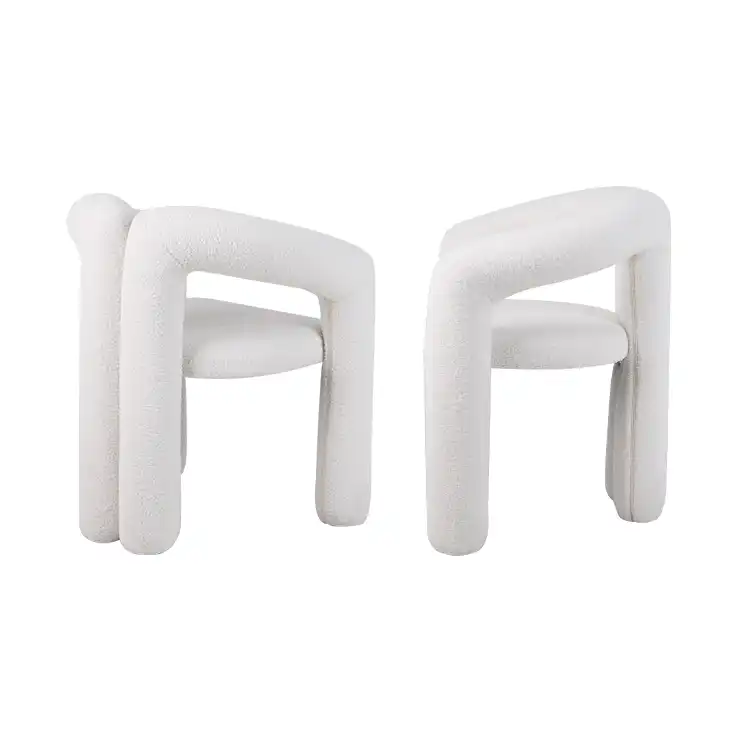 Modern design cream style curved chair Modern design cream style curved chair