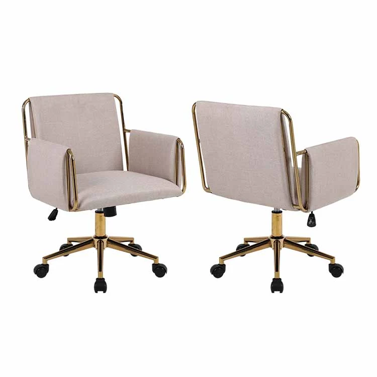 Light color upholstered office chair