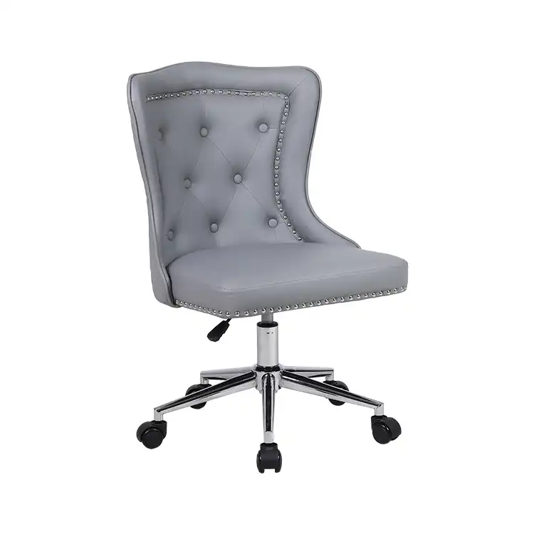 Kursi kantor tanpa sandaran tangan berbahan kulit kepala singa terbaik untuk interior kantor mewah.