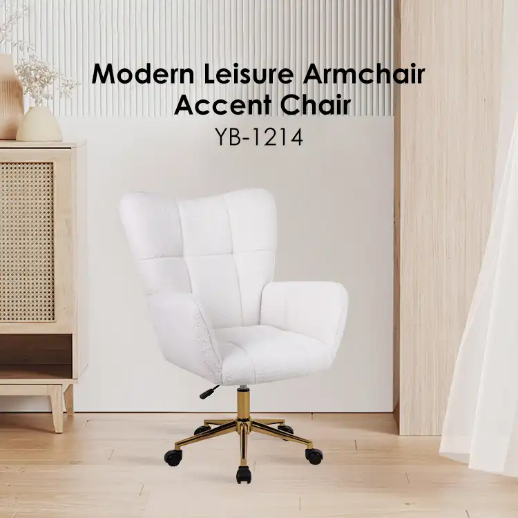 White Five-legged Roller Office Chair Construction Materials