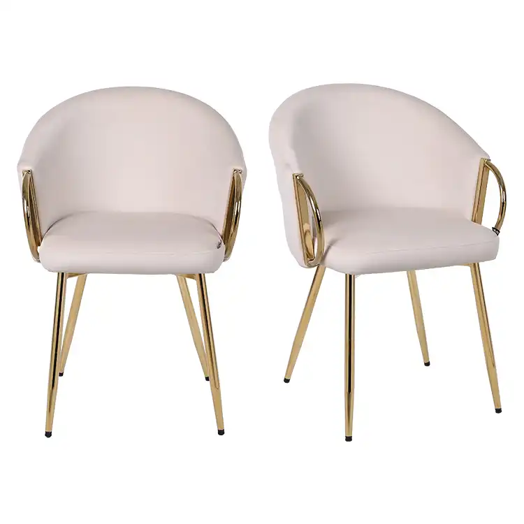 What Makes Modern Cream Metal Leg Dining Chairs So Elegant?