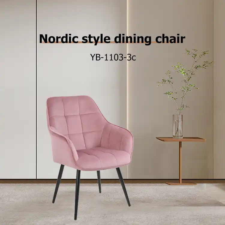 Pink Dining Chair with Armrests vs Velvet Upholstered Choice