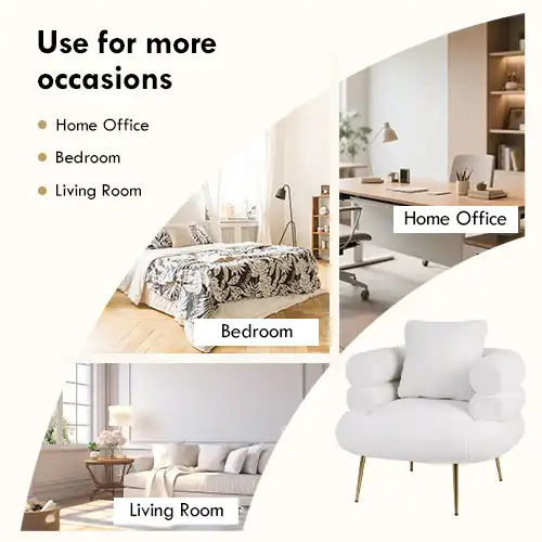 Kursi santai aksen bergaya awan terbaik untuk ruangan kecil.