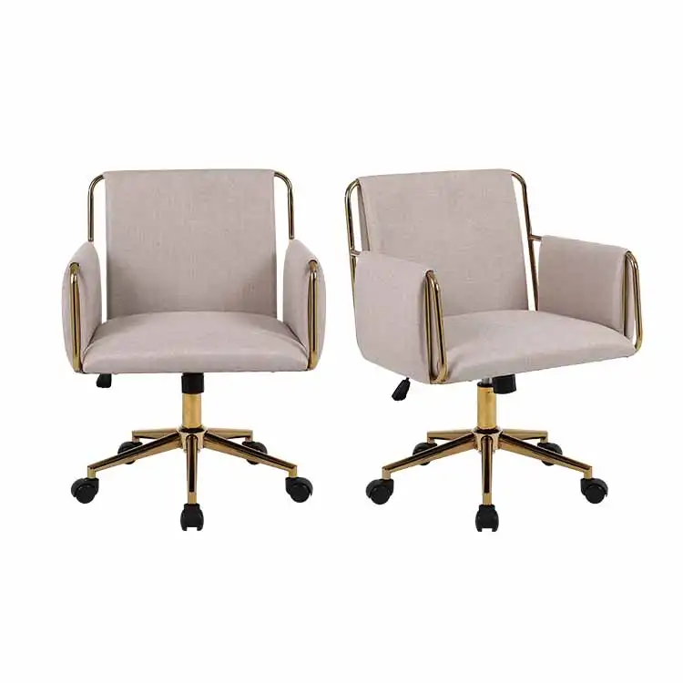 Affordable light color leather office chairs with lumbar support