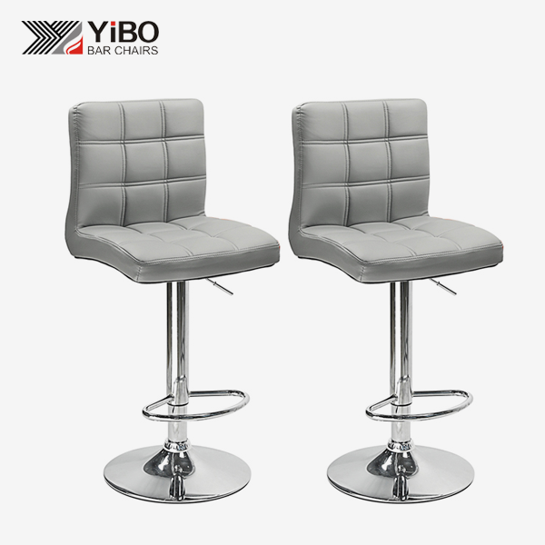Kursi bar tinggi yang dapat disesuaikan dengan kursi abu-abu Kursi bar tinggi yang dapat disesuaikan dengan kursi abu-abu