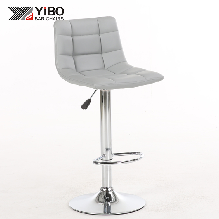 Kursi bar vintage dengan sandaran hitam yang dapat disesuaikan