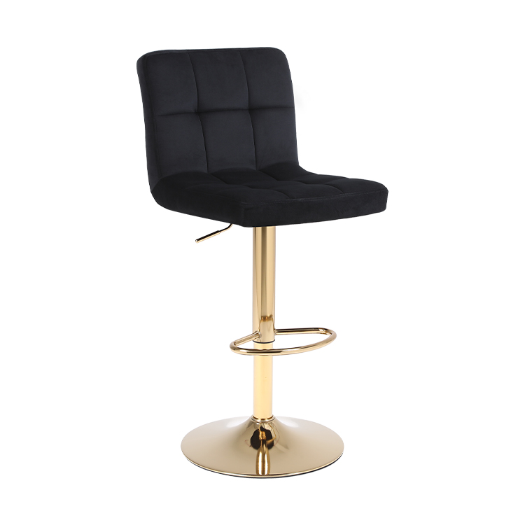 Kursi bar putar sandaran persegi yang dapat disesuaikan