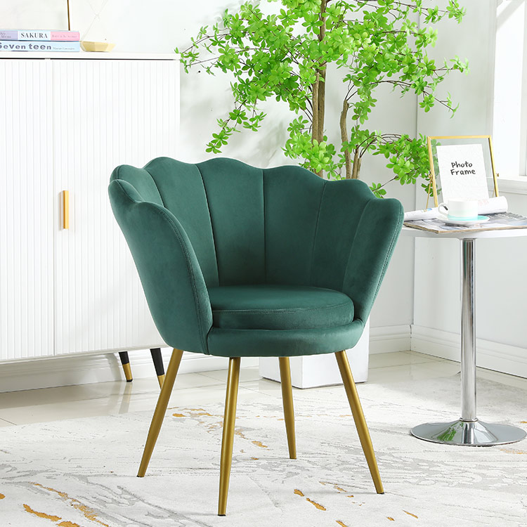 Green single lounge shell chair