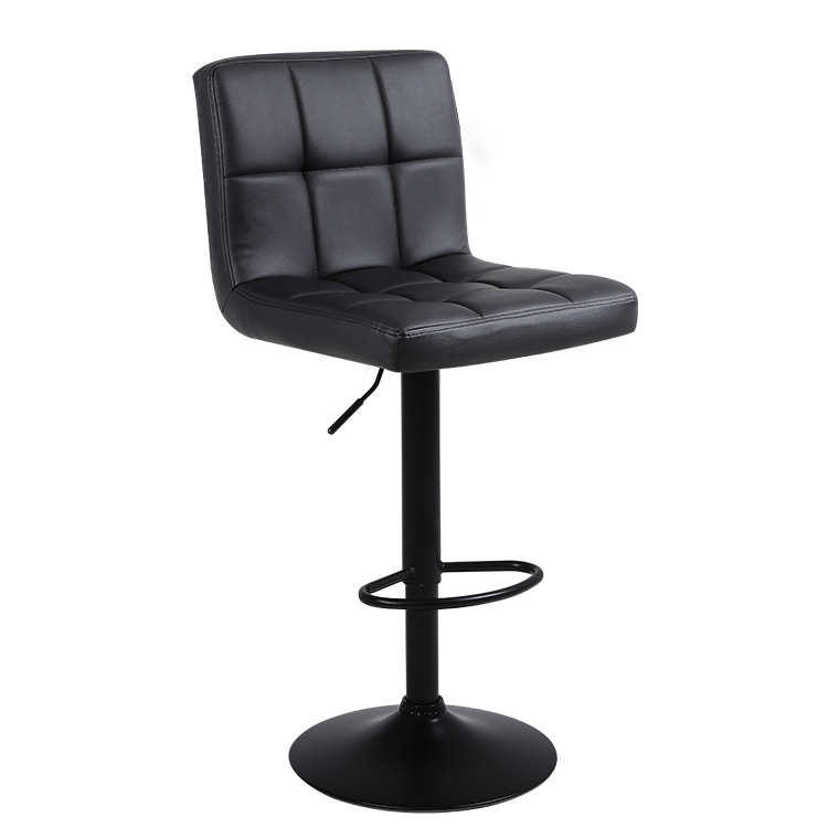 Kursi bar putar sandaran persegi yang dapat disesuaikan