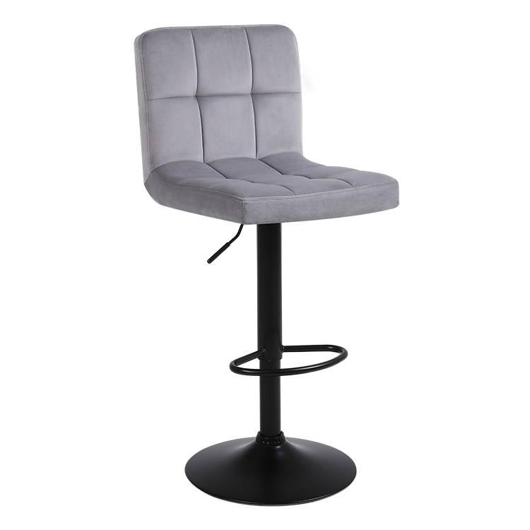 Kursi bar putar sandaran persegi yang dapat disesuaikan